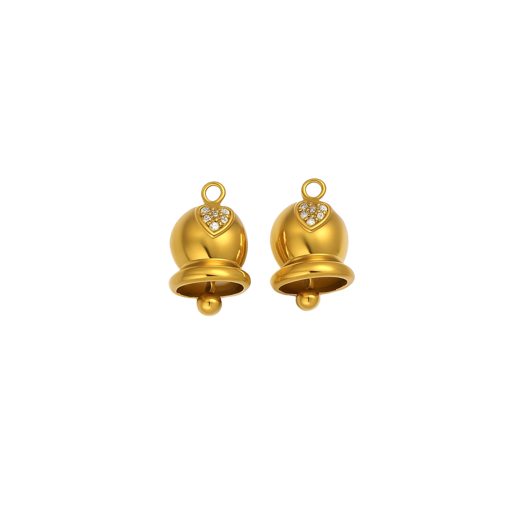 Weihnachtliche goldene glocke Charm Anhänger 