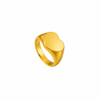 Wasserfester goldener polierter herz ring 18k vergoldet 