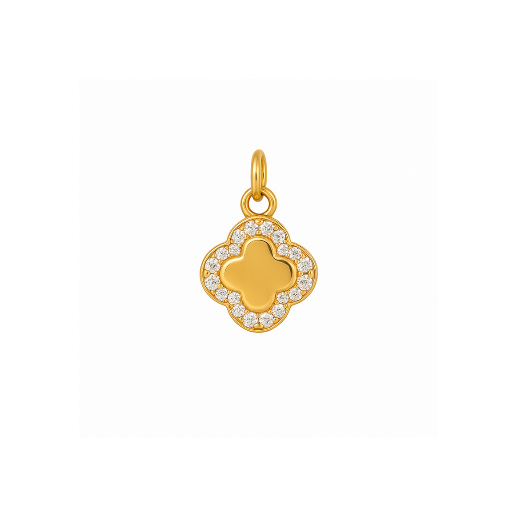 Goldenes kleeblatt Charm Anhänger 