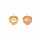 Diamant steinchen Herz Charm Anhänger 