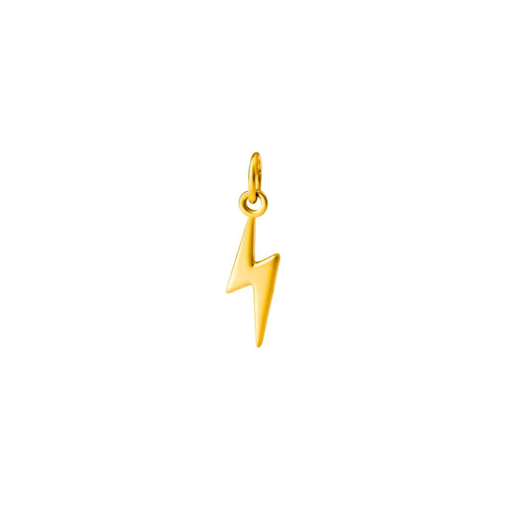 Goldener Blitz Charm Anhänger 