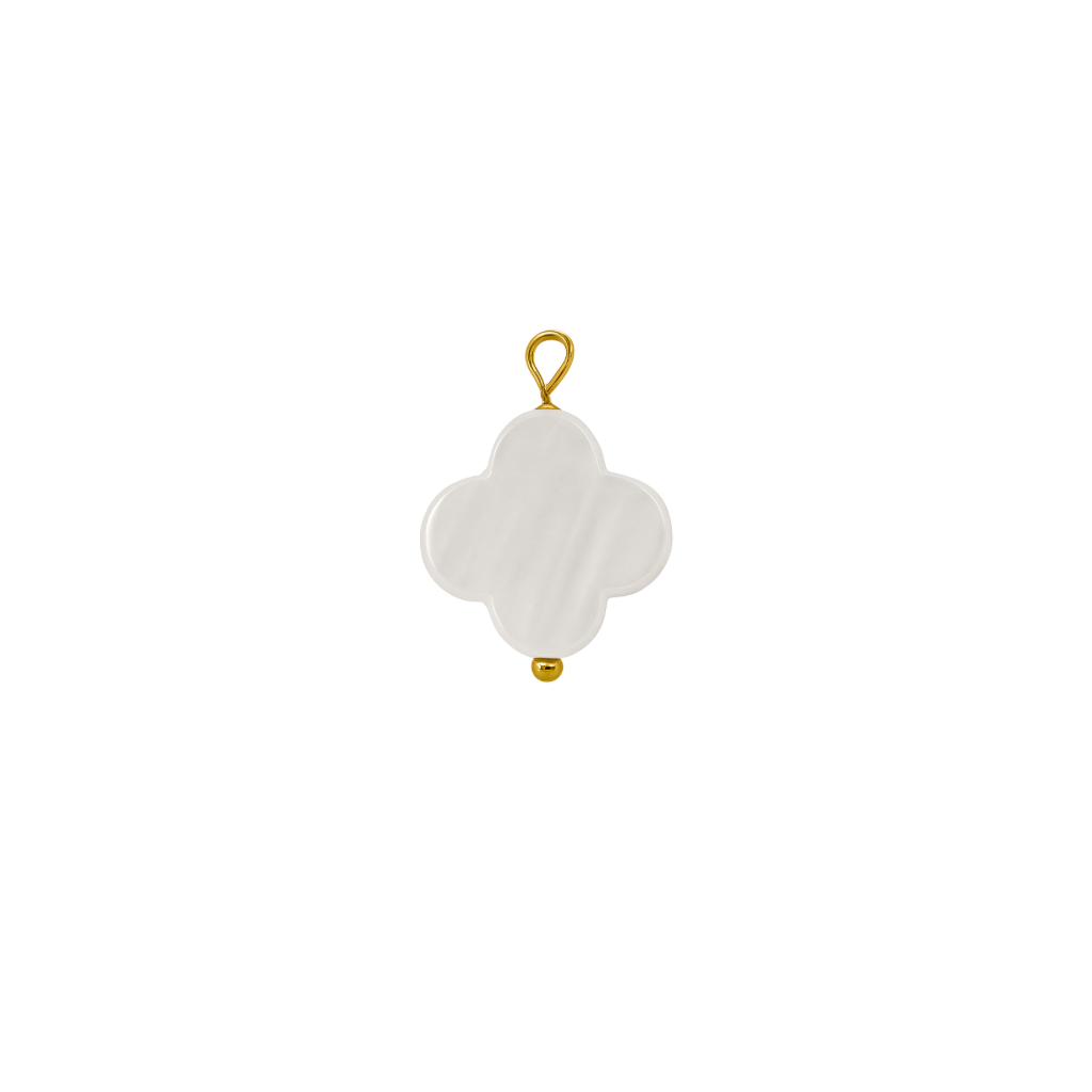 Goldene Kleeblätter-Charm Anhänger perle