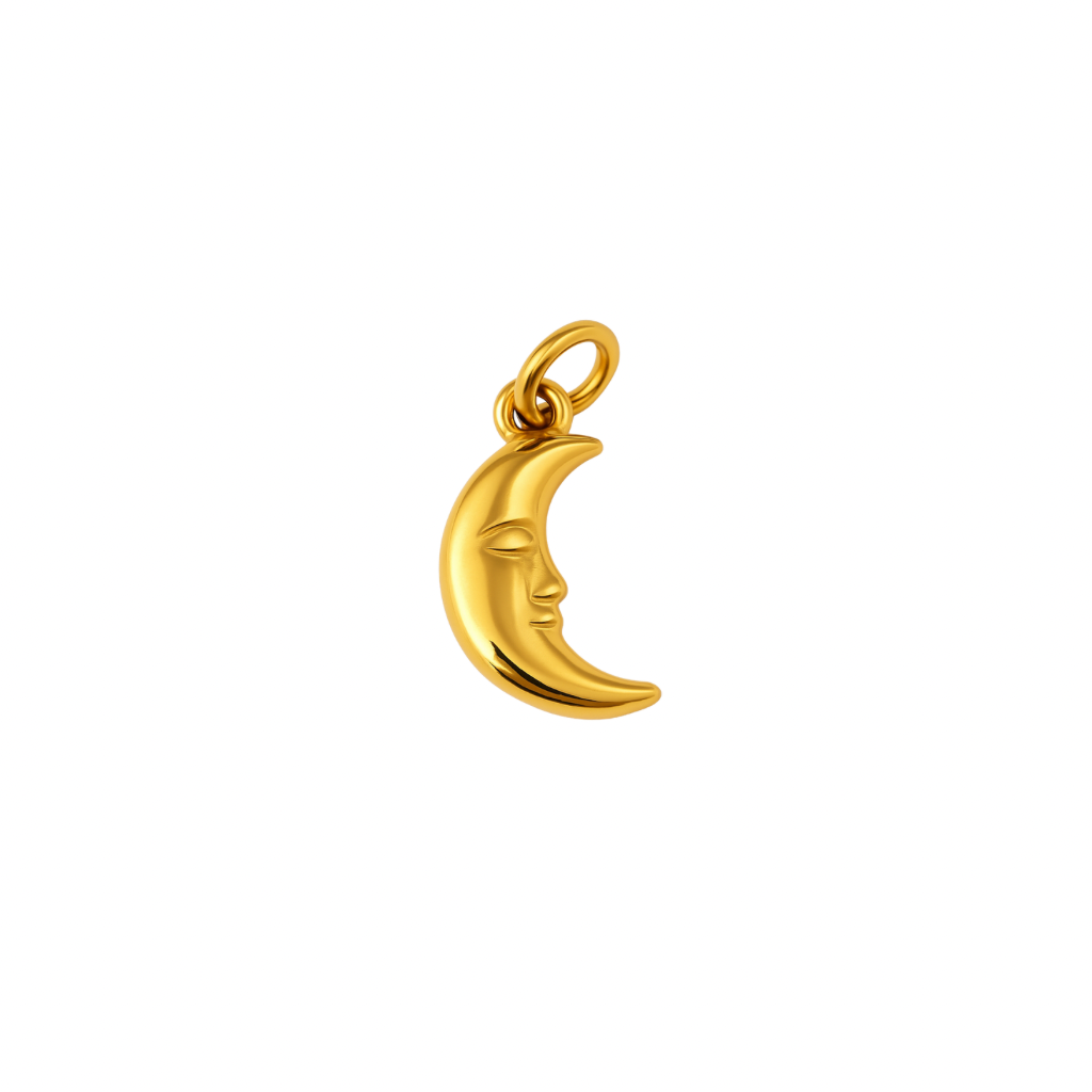 Goldener mond Charm Anhänger 