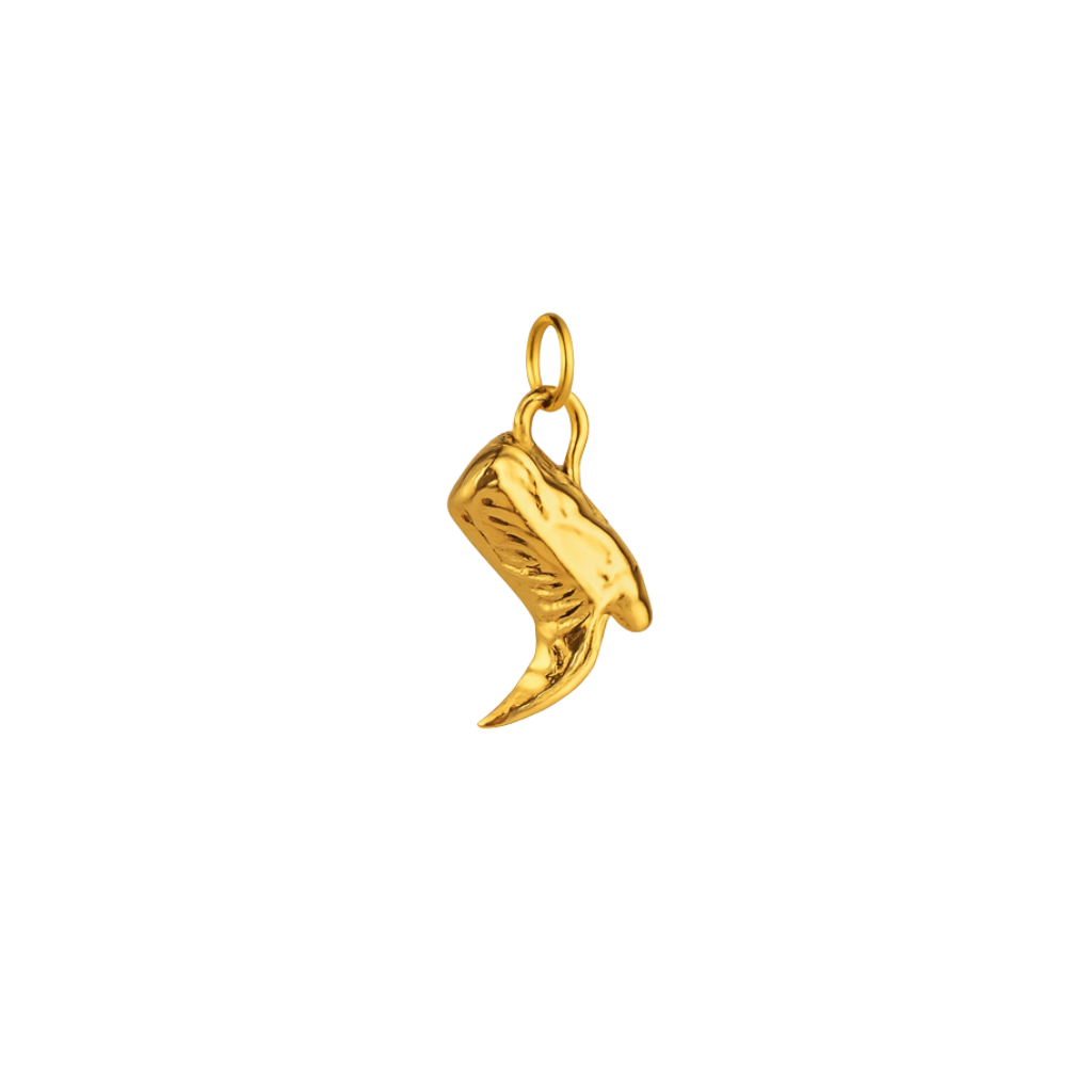 Goldener Stiefel Cowgirl Charm Anhänger 