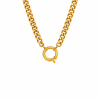 Goldene Kette mit rundem Charm-Clip