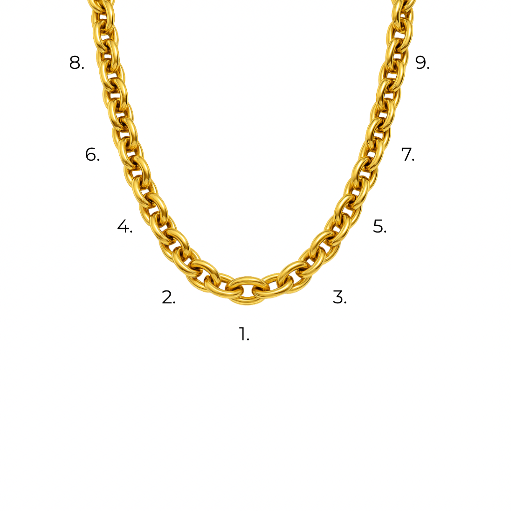 Vergoldete gliederkette für charms