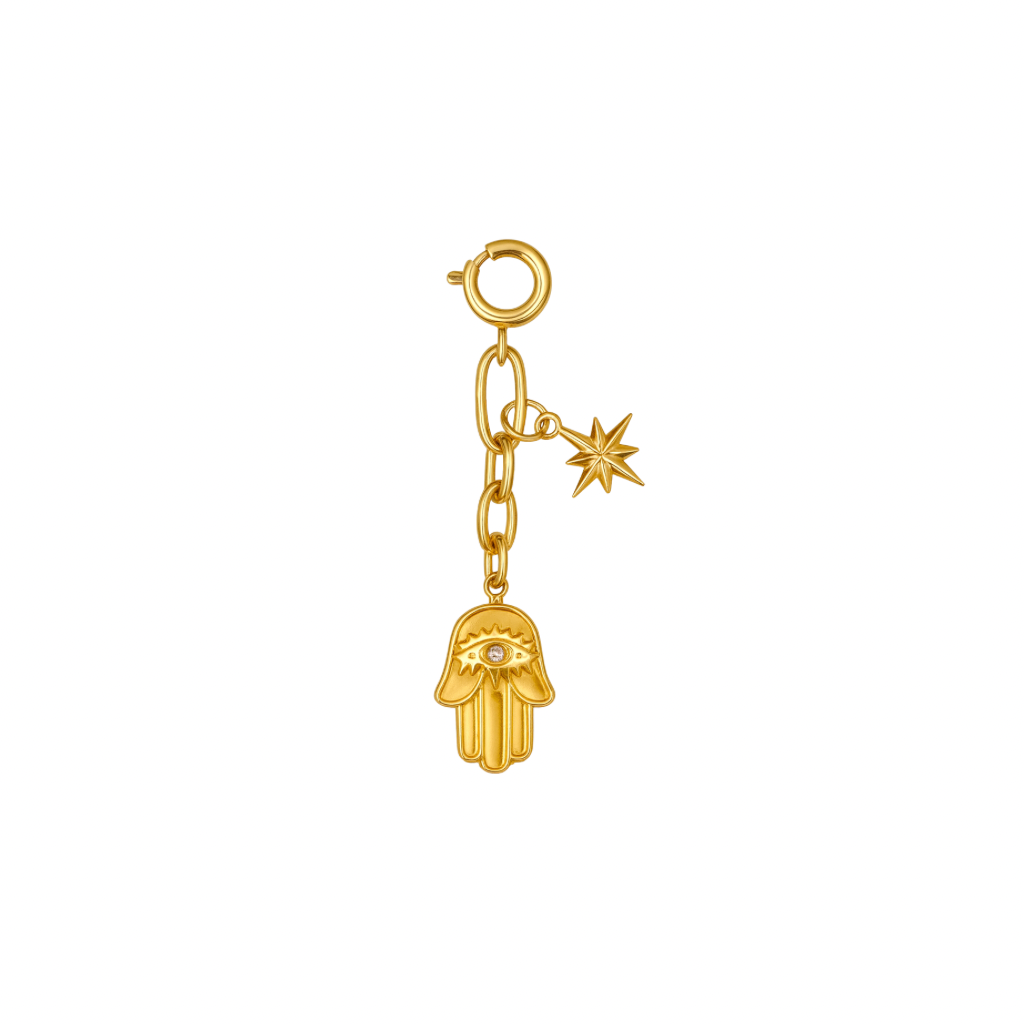 Goldener Evil eye taschenanhänger