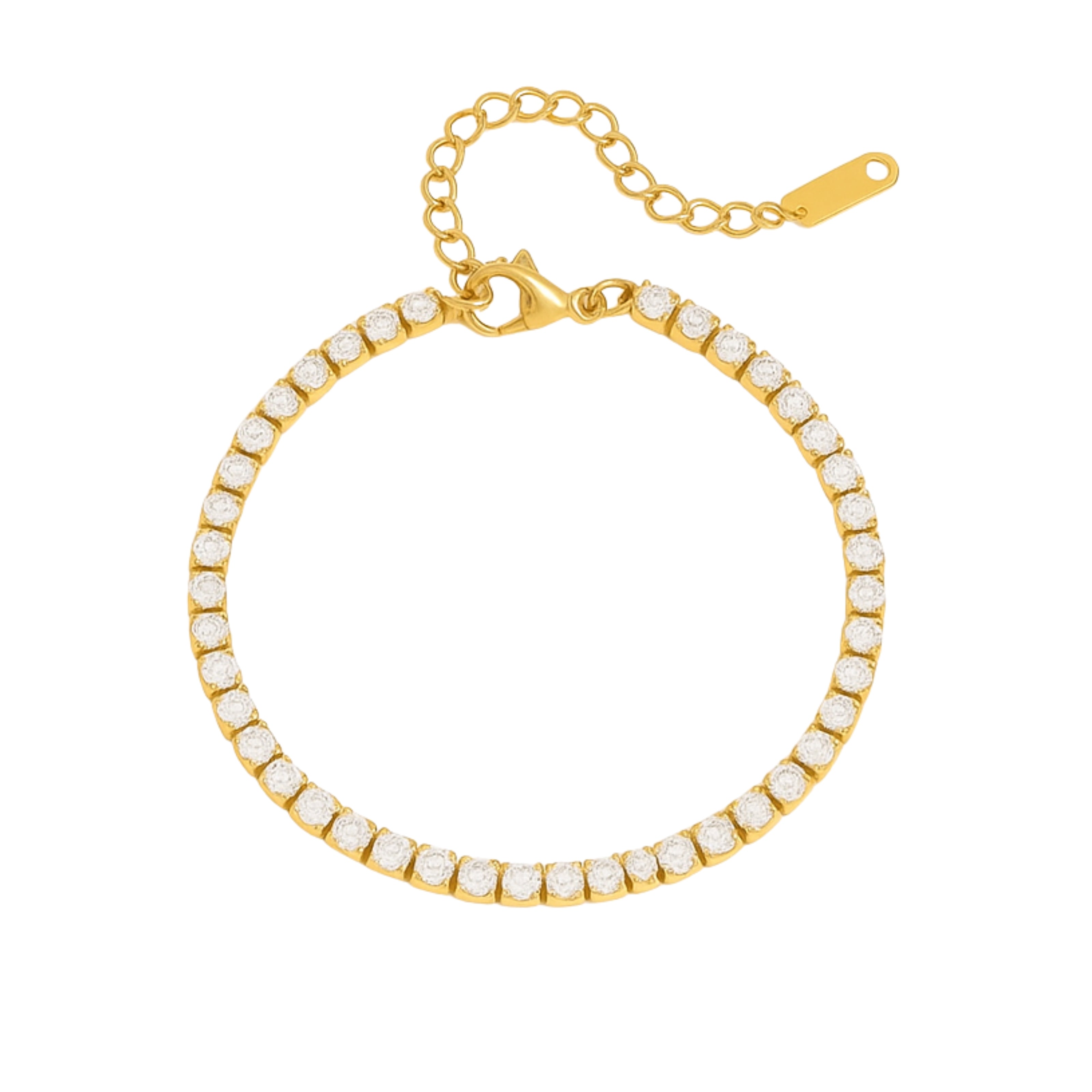 Goldenes Wasserfeses tennis armband